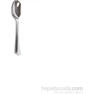Metal Görünümlü Plastik Kaşık 18li