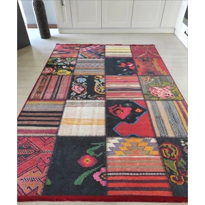 Patchwork Dijital Baskı Dekoratif Salon Halısı Makinede Yıkanabilir Kırkyama Kilim Kaymaz Taban Kırmızı Yolluk Modern Mutfak Halı Modelleri