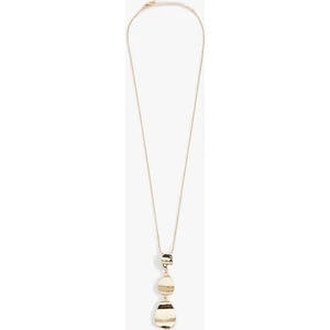 Soyut Charm Detaylı Çelik Karışımlı Kolye