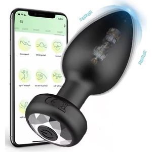 Telefon Kontrollü Uygulamalı USB Şarjlı Anal Plug Tıkaç Güçlü Titreşimli Bluetoothlu Uyumlu Vibratör