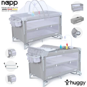 Napp 6 In 1 Anne Yani Park Yatak Oyun Parkı 70X120 XL