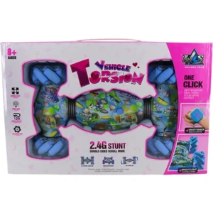 2.4 Ghz Özel Desenli 1200 Mah Saat Kumandalı ve El Sensörlü Motor Sesli Müzikli Şarjlı Akrobat Araba