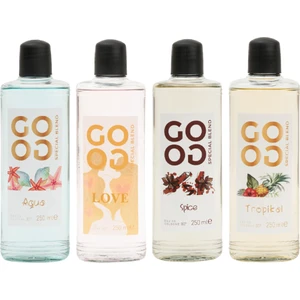 Gogo 4'lü Kolonya Seti 250ML Cam Şişe (Aqua - Love - Spice - Tropikal)