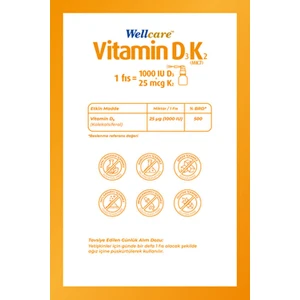 Vitamin D3 + K2 Sprey 30 ml Aromasız Gluten İçermeyen Takviye Edici Gıda