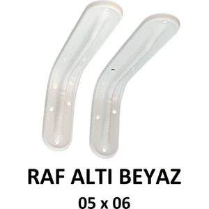 Metal Boyalı Lüx Beyaz Raf Altı 5x6 (10*15 cm) - 2 Adet