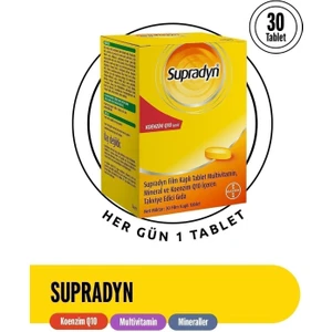 30 Film Kaplı Tablet | Koenzim Q10, Multivitamin Ve Mineral Içeren Takviye Edici Gıda