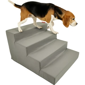 Evcil Hayvan Merdiveni - Kedi Merdiveni - Köpek Merdiveni , 4 Basamaklı, Fermuarlı Antrasit