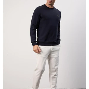 Basıc Bisiklet Yaka Lacivert Regular Fıt Uzun Kol