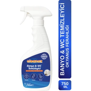Ultra Güçlü Tuvalet/wc-Banyo Temizleyici ve Kireç Çözücü Okyanus Kokulu Sprey 750 ml