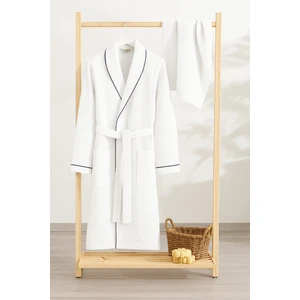 Soho Pike Bornoz Havlu Seti Beyaz