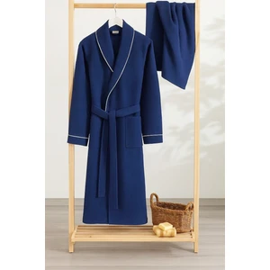 Soho Pike Bornoz Havlu Seti Lacivert