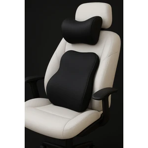 Visco Premium Ergonomik Ofis Koltuğu Bel & Boyun Destek Minderi (Siyah)