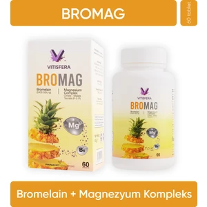 BroMag Bromelain Magnezyum Kompleks - Vitamin B6 60 Tablet