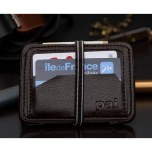 Pai Minimalist Kahverengi  Kredi Kartlık – Şık, Dayanıklı ve Ince Tasarım Cüzdan-Lastikli