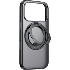 PC-1871 iPhone 17 Pro Yakalama Düğmeli Manyetik 360° Halka Standlı Kılıf