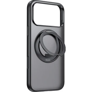 PC-1872 iPhone 17 Pro Max Yakalama Düğmeli Manyetik 360° Halka Standlı Kılıf