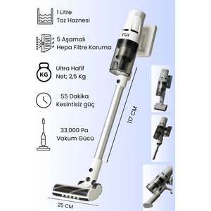 DS17 Pro Max Şarjlı Dikey Süpürge Dc Motor Hepa Filtre 3 Kademeli Hız Ayarı