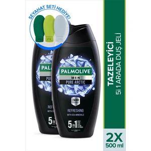 Men Pure Artric 5i1 Arada Tazeleyici Duş Jeli 500 ml x2 Adet + Seyahat Kiti Hediyeli