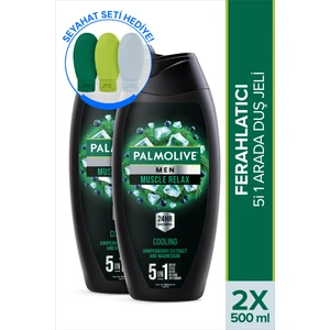 Men Cooling Feel Of Muscle Relax 500 ml Erkek Duş Jeli x2 Adet + Seyahat Kiti Hediye