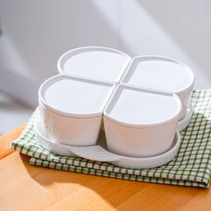 Pure Line 4'lü Kahvaltılık Seti - Krem