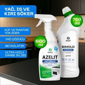 Ultra Anında Efekt 2'li Set Azelit Yağ Çözücü 600 ml & Bimold Beyazlatır 750 ml