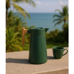 North Bambu Saplı Çelik Termos-Yeşil