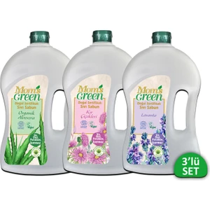 Mom's Green Doğal Sertifikalı Sıvı Sabun Seti (Lavanta-Kır Çiçekleri-Aloevera) 3 Adet x 1500 ml