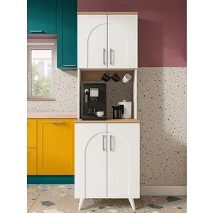 Kalira 2 Kapaklı Mutfak Dolabı Beyaz - Sepet