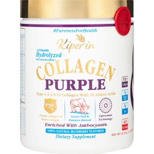 %100 Saf ve Doğal Mor & Çoklu Kolajen Peptitleri içeren Lipozomal Teknoloji Diyet Takviyesi (576 gr)