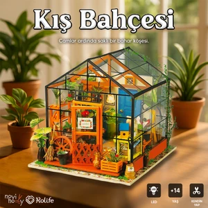 Novi Hobby Minyatür Kış Bahçesi | Ahşap Kış Bahçesi Maketi | 3D Puzzle