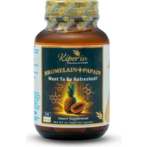 Bromelain(2500 Gdu) & Papain - Doğal Proteolitik Enzim (30Kapsül & 700mg) | Akıllı Gıda Takviyesi