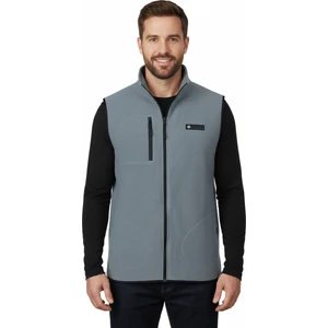 Erkek Kışlık Polar Yelek Önü ve Cepleri Fermuarlı Hakim Yaka Rahat Kesim Tam Kalıp