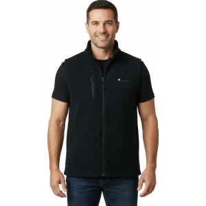 Erkek Kışlık Polar Yelek Önü ve Cepleri Fermuarlı Hakim Yaka Rahat Kesim Tam Kalıp