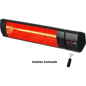Rosse 3000W Uzaktan Kumandalı 5 Kademeli Dış Mekan Isıtıcısı Elektrikli Halojen Isıtıcı 