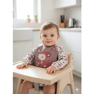 Laura Baby Uzun Kollu Sıvı Geçirmez Mama ve Aktivite Önlüğü