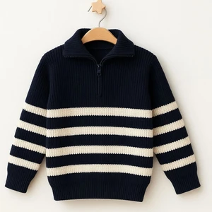 Çizgili Triko Kazak 4099