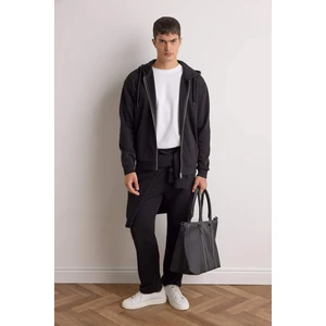 Regular Fit Basic Düz Beli Bağcıklı Düz Paça Cepli Eşofman Altı D6762AX25AU