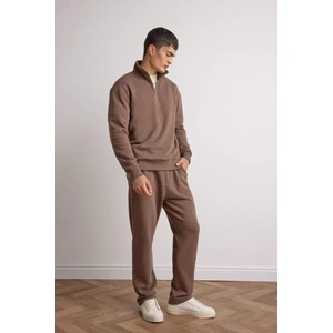 Regular Fit Beli Bağcıklı Cepli Düz Paça Kalın Eşofman Altı D7836AX25AU