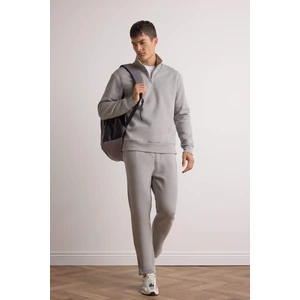 Regular Fit Beli Bağcıklı Cepli Düz Paça Kalın Eşofman Altı D7836AX25AU