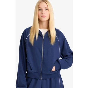 Loose Fit Kapüşonlu Fermuarlı Sweatshirt F9613AX25AU