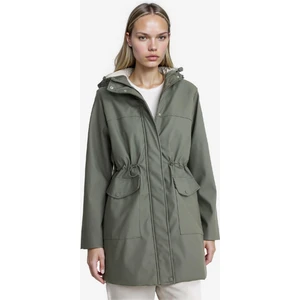 Regular Fit Kapüşonlu Suni Deri Yağmurluk E8575AX25WN