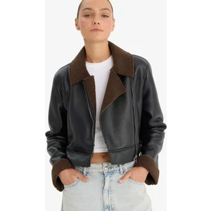 Regular Fit Suni Kürk Astarlı Mont E8541AX25WN