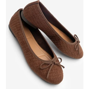 Kadın Fiyonk Detaylı Günlük Babet Monit Kahve Süet