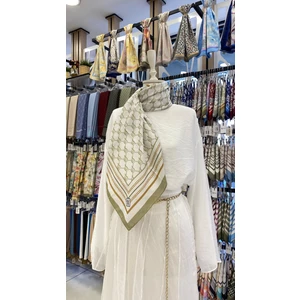 Çizgi K Desen Eşarp Mint