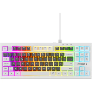 Kb-98 Sılent Tkl Gri Mavi/beyaz Rainbow Q Membrane Klavye