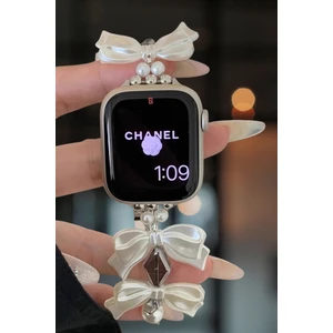 Apple Watch Series 10/11 42MM 10/9/8/7/6/5/4/3/SE 41MM 40MM 38MM Kordon Boncuk Kalp Fiyonk