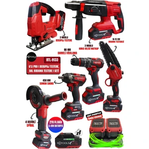 6’lı Set Kırmızı Kabartmalı (Dekupaj – Dal Budama Testeresi)