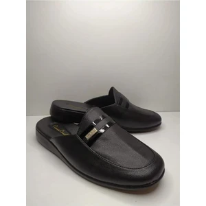 Pierre Cardin 291 Erkek Siyah Armalı Damat Çeyiz Deri Terlik