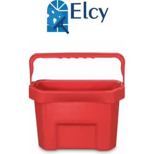 12 Lt Temizlik Kovası Cam Kovası Temiz Su Kovası Kırmızı