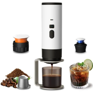 Kablosuz Elektrikli Taşınabilir Espresso Kahve Makinesi – Araba, Ev ve Kamp Için Kapsül ve Toz Kahve, Seyahat Dostu 7800MAH Pil